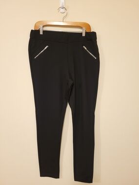 Women's Suko Jeans Black Stretch Ponte Pants with Zip Pockets Size 31